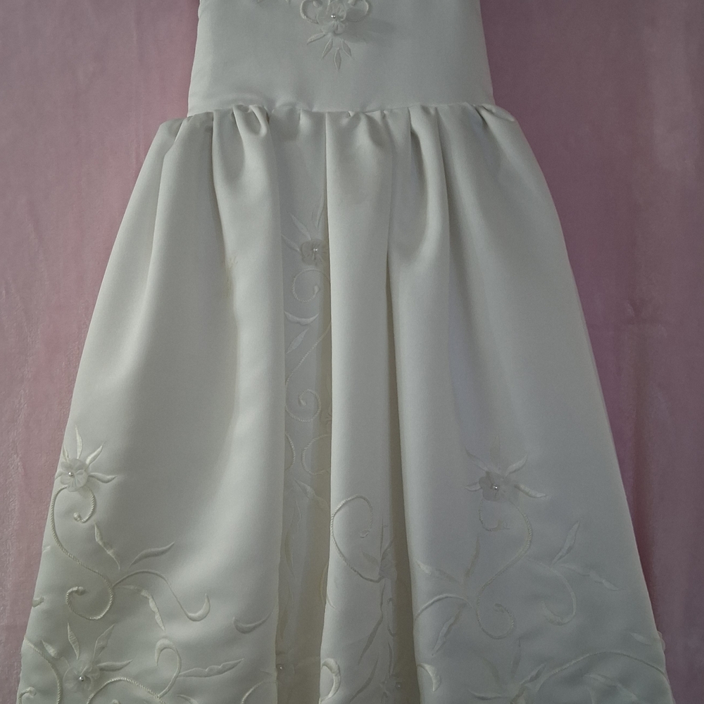 Elegant White Embroidered Dress